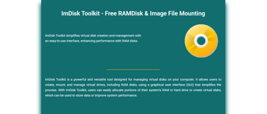 Can ImDisk Mount ISO and VHD Files