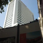 Exterior of a large modern hospital building