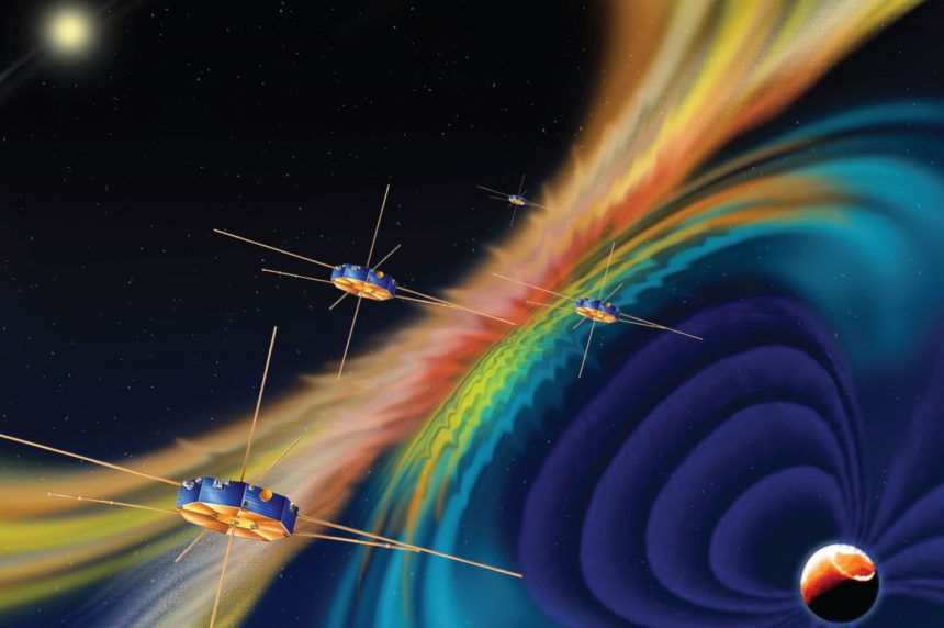 Scientists working inside a fusion energy research laboratory